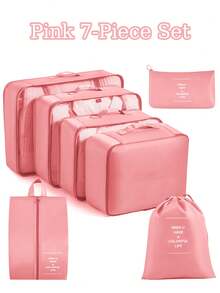 Bộ 9 món đồ du lịch, túi đựng đồ chống thấm nước, đồ dùng cần thiết khi đi du lịch, túi đựng đồ đa năng có khóa kéo dung tích lớn, túi đựng đồ vệ sinh cá nhân, túi đựng mỹ phẩm. - Xem 14