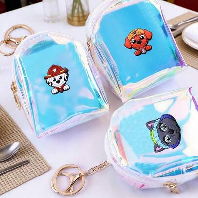 Paw Patrol Túi đeo hông đa năng thời trang hình cún con dễ thương, ví đựng tiền xu sáng bóng cho trẻ em, mặt dây chuyền túi thể thao, túi đeo hông mini nhiều màu sắc cho học sinh.