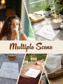Customized Wedding Napkins With Name, Personalized Party Napkins, Engagement Napkins, Aesthetic Wedding Napkins, Anniversary - Multicolor - View 6