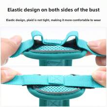 反光防逃脱猫咪胸背带和牵引绳套装，透气防拉扯可调节宠物遛狗用品，适用于猫咪和小型犬 - 綠色 - 查看 6