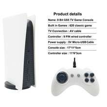 1pc YiYi 620-In-1 Wired Handheld Retro Classic Game Console, 8-Bit Dual Player Vintage Game Machine - White - White - View 8