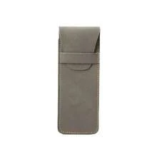 Estuche para bolígrafos de cuero PU esmerilado vintage, funda protectora de alta gama para bolígrafos de tinta, estuche de gran capacidad para dos bolígrafos. - borgoña - Ver 11