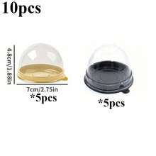 100/50/25/10/5pcs Oval/Semi-Circular Semi Ripe Cheese Molds With Lids, Suitable For Baking Pudding, Cakes, Snacks, Desserts, Caramel Pudding, Cupcakes, Pies, Caramel Pudding, Pancakes, Cupcakes, Etc. Mini Pudding Cups, Suitable For Parties, Weddings, Birthdays And Other Occasions. Half Circular Box Baking Packaging Box, Kitchen Baking Tools, Kitchen Supplies - Multicolor - View 31