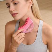 Pink Lymphatic Drainage Brush, Face Contour Brush, Hand Massage Care Brush - Multicolor - View 4