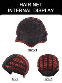 红皇后角色扮演假发，以及适合派对的趣味造型，动漫服装 - 臟橘色 - 查看 8