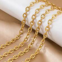 1米不锈钢椭圆形压花链，适合DIY项链和珠宝制作 - 鏈條 - 查看 1