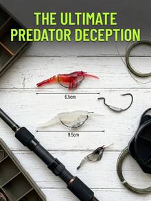 GOTURE 5pcs Shrimp Shaped Fishing Lures, With Lead Head And Glow Effect, Suitable For Freshwater And Saltwater Fishing, Can Catch Largemouth Bass And Trout, Size 6.5cm/9.5cm (Assorted Colors) - Multicolor - View 4