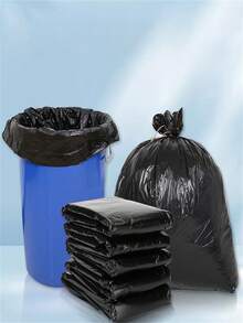 10pcs/Pack 30 Gallon & 60 Gallon Extra Thick Heavy Duty Black Trash Bags, Odorless, Suitable For Garbage Stations, Communities, Properties, Restaurants, Hotels And Other Extra Large Trash Bags - Extra Large Black Garbage Bag - View 9