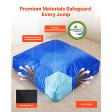 Crash Pad, 5 X 5 Ft Crash Pad For Kids Sensory With Foam Blocks And Washable Cover, Large Soft Foam Landing Zone Giant Pillow Mat, Sensory Room Equipment For Children Jumping, Relaxing & Play - Blue 5*5ft Oxford Cloth - View 5