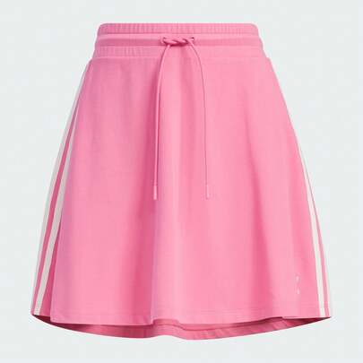 Adidas Chân váy thể thao nữ kiểu vintage kẻ sọc bên hông, eo dây rút, thích hợp cho mùa hè.
