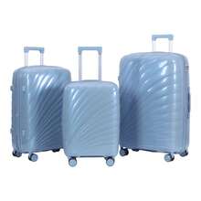 Expandable ABS Hard Shell Luggage Set With Spinner Wheels, Lightweight Travel Suitcase With Built-In Lock, Durable Carry On For Travel - Baby Blue - View 10