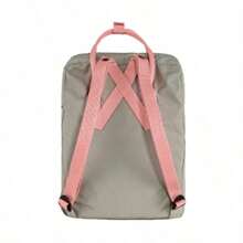 Unisex Backpack, Waterproof Outdoor Backpack, Spacious School Backpack For Everyday Use, Leisure And School - 霧灰粉帶 - 查看 5