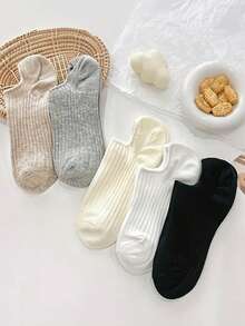 1/5 Pairs Unisex Mid-Calf Socks, Y2K Style Cute & Funny Socks, Sports Socks Gift (No Card) - Multicolor - View 4