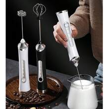 二合一可充电电动奶泡器，手持式奶泡器，高速饮品搅拌器，咖啡奶泡器；二合一电动手持搅拌器，圣诞节新品，家用 - 02雙頭款 - 查看 13