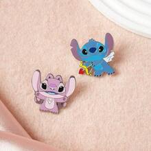 Monogram 1pc Officially Licensed Metal Alloy Cartoon Brooch, Cute Collectible Gift, Anime Peripherals, Skull Model Jewelry Decoration For Backpack, Clothes, Pencil Case, Daily Wear, Birthday Gift, Fashion Pin - Multiple Styles - View 5