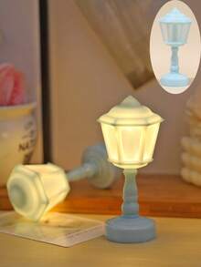 1 pieza Mini lámpara de calle con forma de luz nocturna para decoración interior, incluye batería, disponible en colores de caramelo, adecuado para dormitorio, habitación de niños, decoración de mesita de noche, excelente como regalo - Amarillo - Ver 12