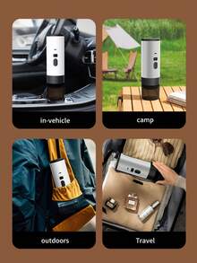 JFBONIN 3 X 2600mAh 三合一可攜式電動膠囊咖啡機，適用於汽車、旅行與戶外露營 - 膠囊咖啡機 - 查看 5