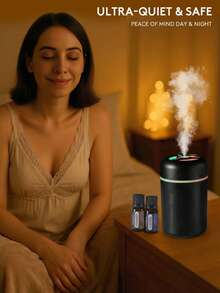 2026 Newly-Upgraded DeepRest Sleep Kit Mini Humidifier With Essential Oils Set – Relaxing Aromatherapy Diffuser For Better Sleep, Stress Relief & Emotional Calm Space – Air Purifier & Odor Eliminator For Home, Office & Car – Refresh Focus With Peppermint Coffee Oils – Lavender Sandalwood Eucalyptus Fragrance Bundle - Mist - Xem 3