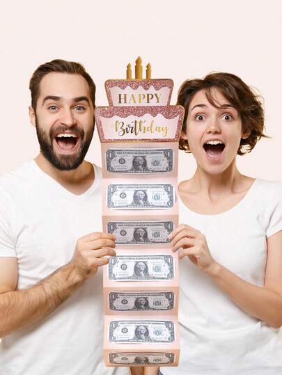 1 Bộ Thẻ và Phong bì Gấp "Chúc mừng sinh nhật" màu Hồng & Vàng, Thẻ Tiền Gấp hình bánh sinh nhật màu Hồng & Vàng, Quà tặng tiền mặt bất ngờ cho tiệc sinh nhật, Thẻ tiền gấp kỷ niệm, Trang trí tiền mặt cho lễ kỷ niệm sinh nhật, Trang trí tiệc sinh nhật, Thẻ và Phong bì Gấp Chúc mừng sinh nhật - Cách tặng tiền mặt thú vị, Trang trí sinh nhật, Quà tặng sinh nhật, Quà tặng tiệc, Trang trí tiệc mừng em bé, Hộp đựng tiền mặt độc đáo sáng tạo, Quà tặng tiệc