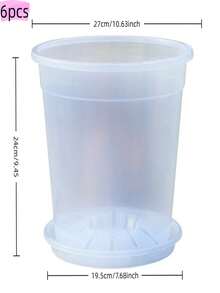1pc Transparent Planter For Orchids, Clear Pot For Viewing Roots, Suitable For Phalaenopsis - Multicolor - View 13