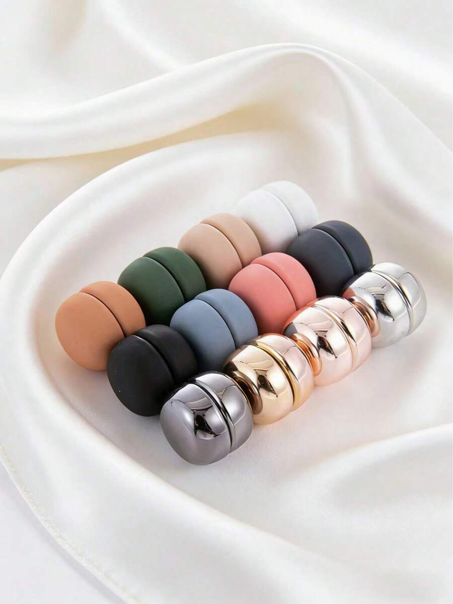 12 chiếc kẹp khăn từ tính, ghim khăn từ tính đa năng không cần móc, khóa từ tính cho khăn quàng cổ nữ (không kèm giấy bìa) dùng cho váy, đi biển, kỳ nghỉ, phụ kiện, đồ dùng cần thiết khi đi du lịch.