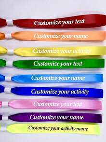 Customized Party Wristbands, Ribbon Wristbands Suitable For Various Events, Meetings, Birthdays, Weddings, Group Parties, Music Festivals And Concerts, Adding Festive Atmosphere To Music Events And Celebrations - Multicolor - View 6