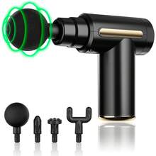 Massage Gun, Small Travel Tool, Massage Gun Deep Tissue,Percussion Handheld Portable Muscle Massager Tool For Full Body Pain Relief, Ideal Gifts For Men, Women(Black) - 灰色 - 查看 8