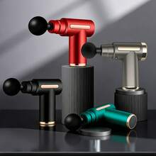 Massage Gun, Small Travel Tool, Massage Gun Deep Tissue,Percussion Handheld Portable Muscle Massager Tool For Full Body Pain Relief, Ideal Gifts For Men, Women(Black) - 灰色 - 查看 2