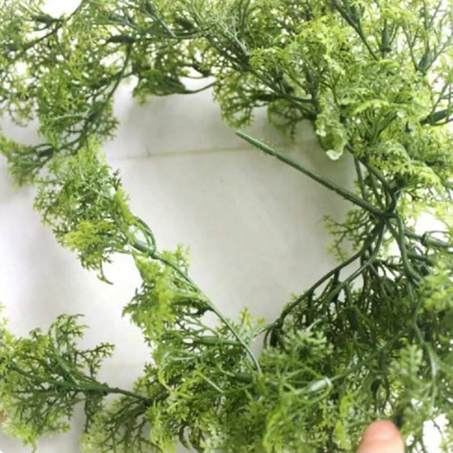 1件人造苔藓枝，植物墙面装饰悬挂藤蔓假花盆栽，微景观保鲜苔藓 - 綠色 - 查看 1