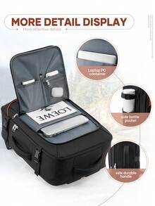 Ba lô du lịch đa năng mở 180°, ba lô xách tay dung tích lớn có ngăn đựng laptop, túi du lịch cuối tuần chống nước có dây đeo hành lý dành cho nam và nữ. - Nhiều màu - Xem 7
