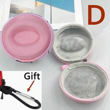 2pcs/Set Watch Box With Carabiner, Round Portable Single Watch Travel Case, Zippered EVA Watch Box With Padding, Black Nylon Oval Watch Storage Box With Velvet Interior, Portable Travel Watch Case, EVA Anti-Pressure Protective Bag, Anti-Drop, Anti-Shock, Anti-Scratch, Suitable For Smart And Mechanical Watches - one-size - View 3