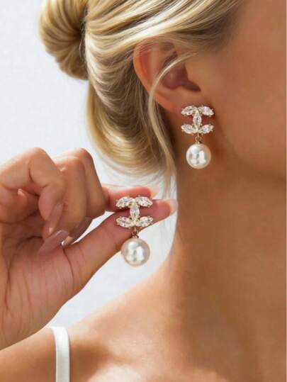 1 Pair Elegant & Cute Earrings, Suitable For Daily Wear And Gatherings,Summer,Jewellery