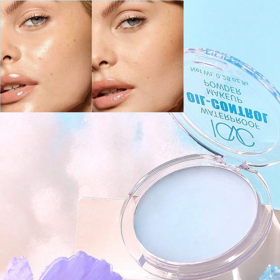 Polvo de fijación ligero, control de aceite, de larga duración, acabado mate, aspecto natural sin maquillaje, apto para todo tipo de pieles - 1# - Ver 1