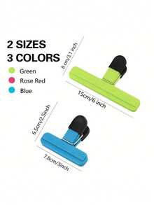 6/9pcs Random Color T-Shaped Food Sealing Clips, Suitable For Sealing Potato Chips, Snacks, Kitchen Recipes, Office Documents, Sheet Music. With Leak-Proof And Moisture-Proof Functions. The T-Shaped Plastic Bag Sealing Clips Can Help Maintain Food Freshness. - Multicolor - View 4