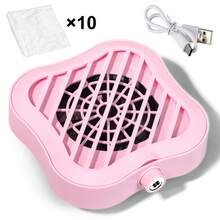 USB Nail Dust Collector, Basic/Glitter Diamond Version, Comes With 10 Filters, Suitable For Nail Salons And Home DIY, Pink/White - Multicolor - View 15