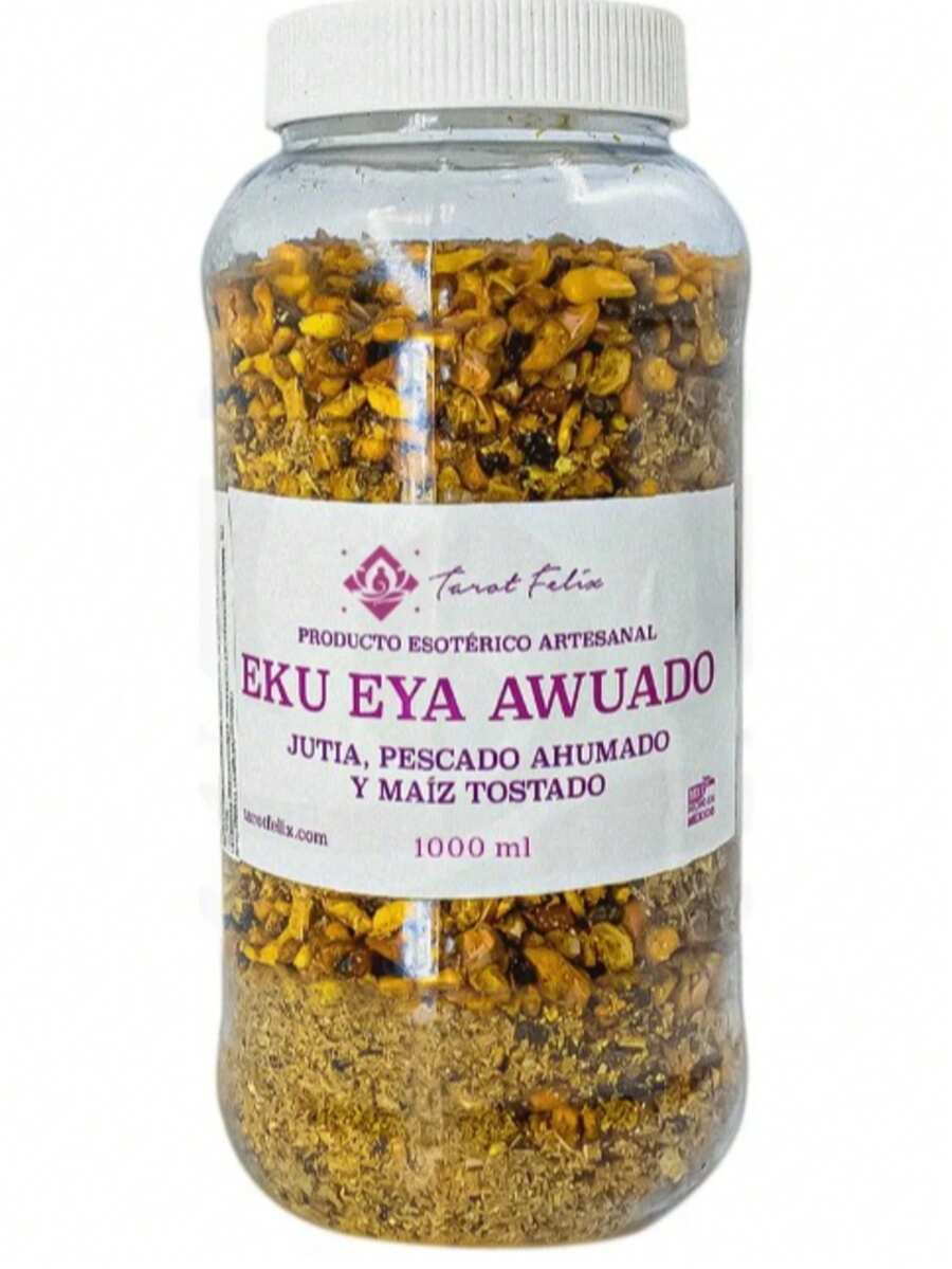 Mezcla EKU Botánica Y Elementos Naturales Secos Para Manualidades, Suministros Rústicos Ahumados (1 Litro) - Tarot Félix - 1PC - Ver 1