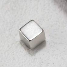 Herramienta de arte de uñas 2026 Nuevo estilo Cubo magnético de arte de uñas Patrón de tablero de ajedrez Patrón de cocodrilo Ojo de gato para uso de arte de uñas Herramientas para uñas - Plateado - Ver 8