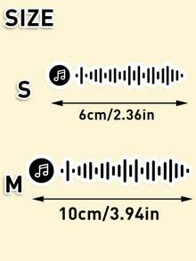 Custom Music Code Stickers, Personalized Soundwave Sticker Set, Customized Song Wave Decals, Customizable Music Note Stickers, Ideal Mother'S Day & Music Lover Gift, Thoughtful Present For Family & Friends, Unique Decor For Laptops, Journals & Water Bottles, Memorable Custom Audio Keepsake - Style a - View 5