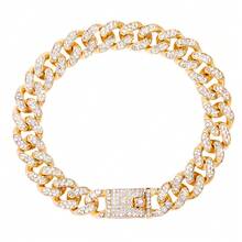 New Fashion Thick Metal Chain Anklet, Cubic Zirconia Decorated Gold & Silver Cuban Link Punk Rock Style Unisex Ankle Jewelry - Anklets - View 10