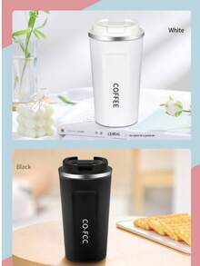 1 cốc cà phê di động bằng thép không gỉ 380ml, có thể tái sử dụng, giữ nhiệt chân không, bình nước nóng/lạnh chống rò rỉ dùng cho văn phòng. - Nhiều màu - Xem 3