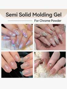 BORN PRETTY 5ml 半固态造型凝胶胶 3D波浪线半永久UV凝胶，适用于DIY绘画美甲 - 無色 - 查看 7