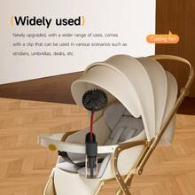 3 In 1 Clip & Handheld & Desk Misting Fan 4 Speeds Nano Ice Mist Humidifying Fan Quiet Strong Wind USB Rechargeable For Stroller Umbrella,1200mAh - Clip-on - View 6