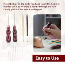 Doll Hair Rooting Tool Reroot Rehair Tools Alloy Rooting Needles Doll Making Kit Doll Hair Making Accessories - Multicolor - View 11