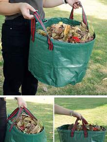 带提手的加厚型花园垃圾袋 - 可重复使用的加厚型花园垃圾袋，用于收集植物、草屑、泥土、树叶等，可重复使用的垃圾袋 - 均碼 - 查看 9