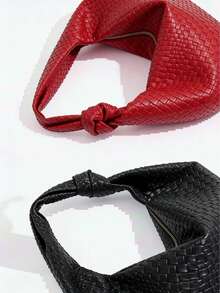 1 chiếc túi đeo chéo dệt nổi dành cho nữ, túi xách tay nữ, túi đeo vai bằng da mềm kiểu retro, túi công sở dung tích lớn, món quà tuyệt vời. - M2013 - Xem 1