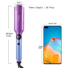 Máy uốn tóc điều chỉnh nhiệt độ đa năng Hatteker, dụng cụ tạo kiểu tóc tại nhà, máy uốn sóng tóc. - Màu tím - Xem 2