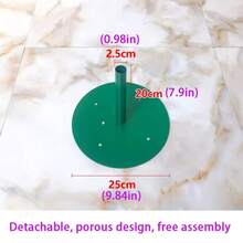 1pc Iron Flower Art Base, Wedding Floral Art Stand, Round Support For Paper Flowers, Flower Stem Support Rod - Base Diameter 25cm - View 10