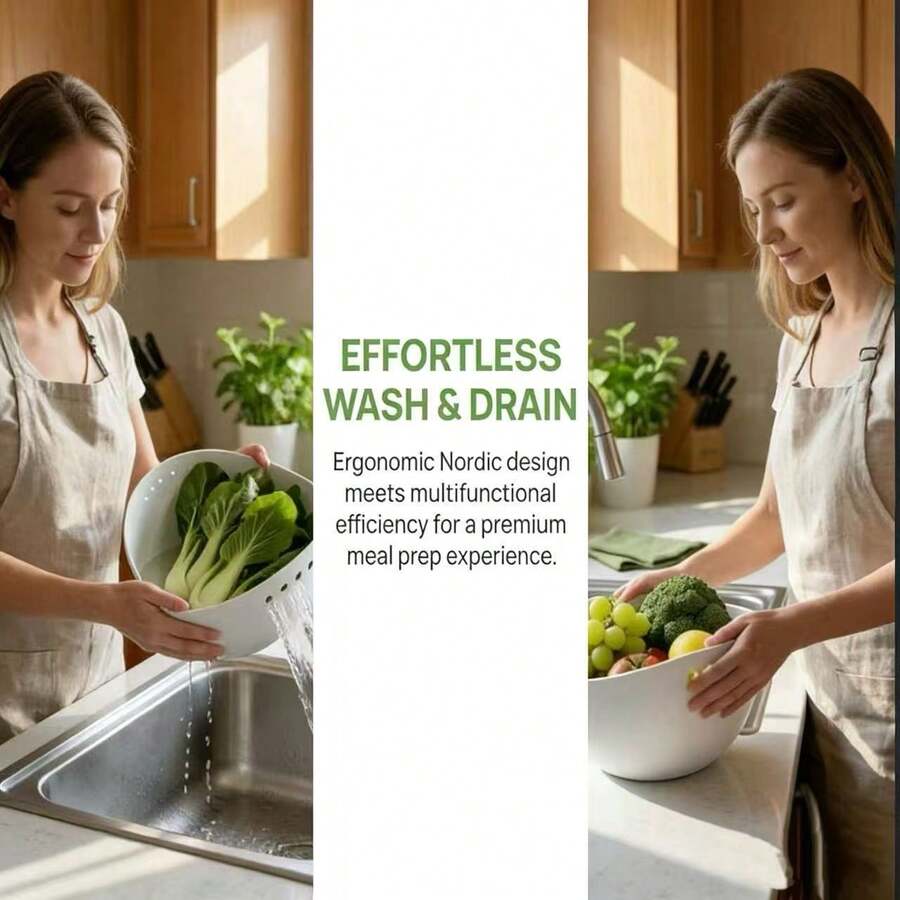 Giỏ đựng rau củ quả để bàn kiểu dáng tối giản được nâng cấp, đa năng và thẩm mỹ cao. - 25,5*11 - Xem 1