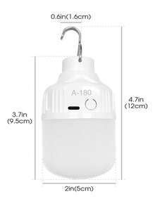 Đèn khẩn cấp dạng bóng tròn nhỏ gọn, chạy bằng pin sạc, thích hợp lắp đặt không cần đấu dây trực tiếp trên tường, sạc USB, dung lượng pin 500mAh. - Nhiều màu - Xem 12