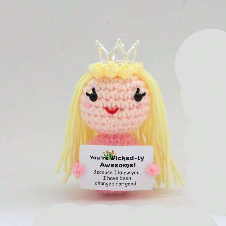 1pc Hand-Crocheted Princess, Smart And Soft, Skin-Friendly, Suitable For All Ages, And Super Face-Saving Gifts For Personal Use. - Multicolor - View 1